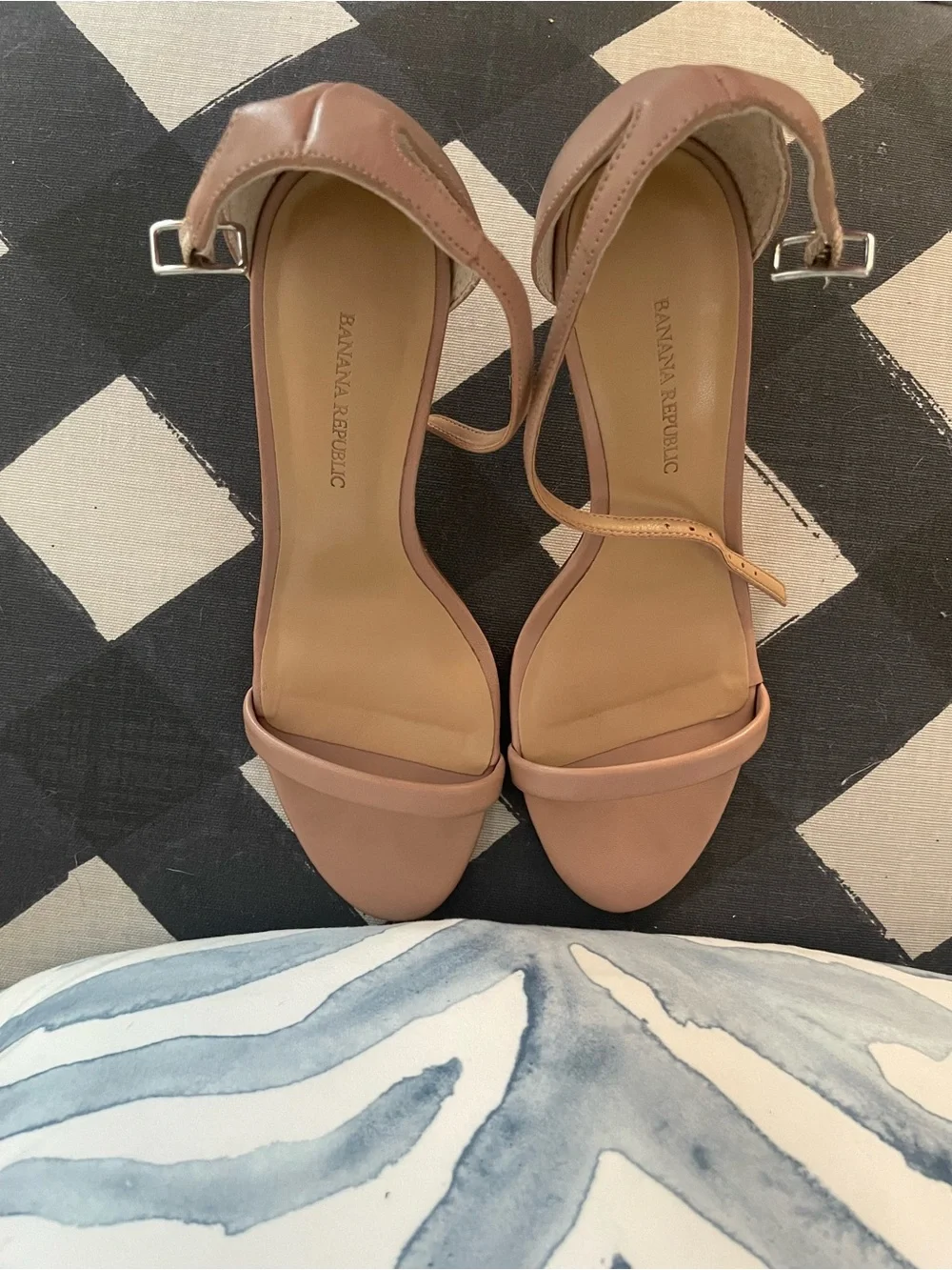 Banana Republic Nude Ankle-Strap Heels
